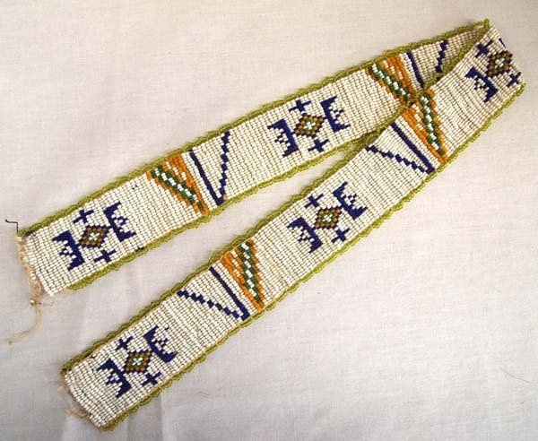 Antique Sioux Beaded Hat Band (1 of 3)