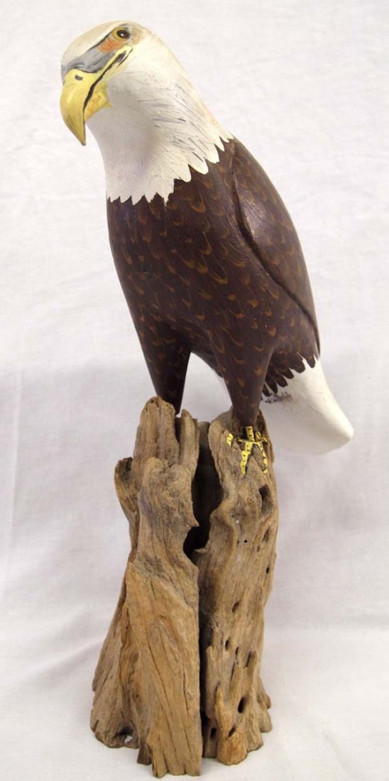 1958 Carved Hand Painted Wooden Bald Eagle (1 of 5)