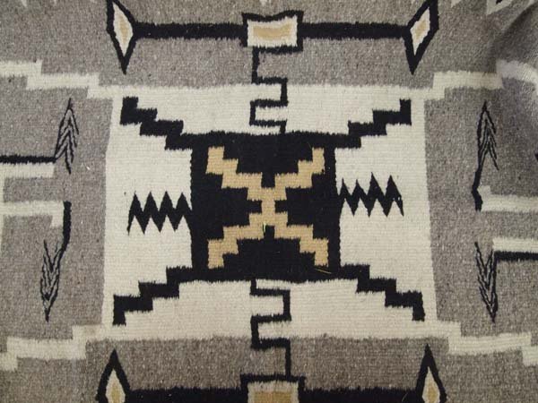 Navajo Storm Pattern Wool Textile Rug (1 of 5)