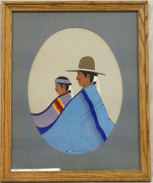 1979 Native American Original Painting by J. Tso (1 of 3)