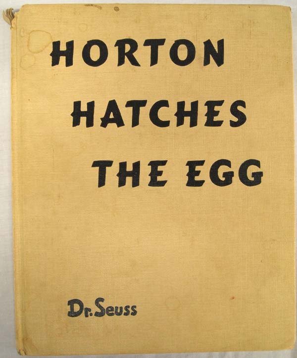 1940 First Edition Horton Hatches a Who, Dr. Seuss: 1940 First Edition Horton Hatches a Who by Dr. Seuss, Hardback book c. 1940 Random House New York