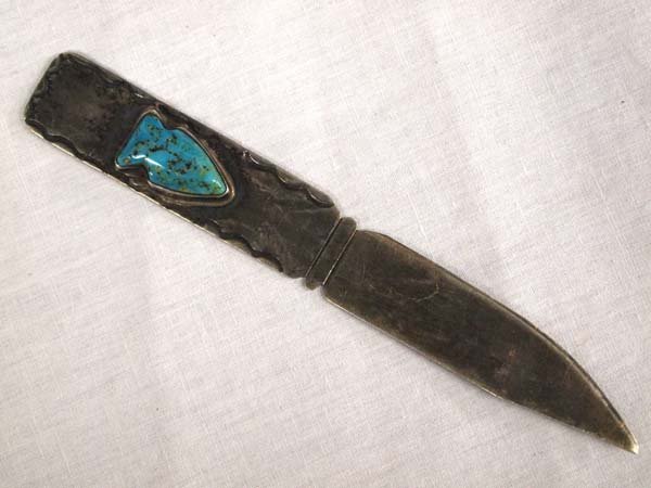 Vintage Navajo Fred Harvey Silver Letter Opener (1 of 3)