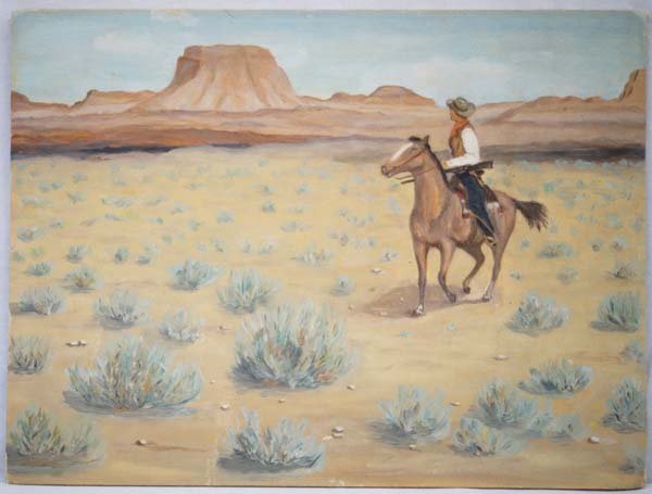 1959 Original Cowboy Painting by Dorothy Davis (1 of 1)