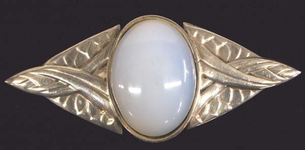 Elegant Mexican Taxco Sterling Moon Stone Pin (1 of 3)