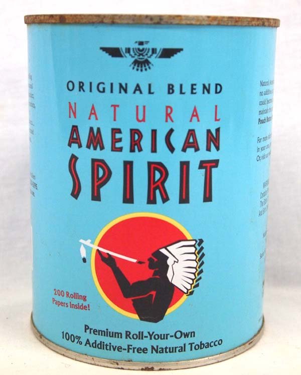 Am. Spirit Addictive Free Tobacco Advertisement Tin (1 of 2)