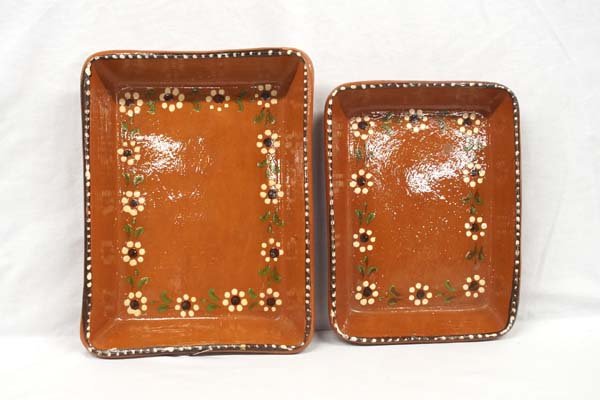 Vintage Clay Mexican Casserole Dishes (1 of 2)