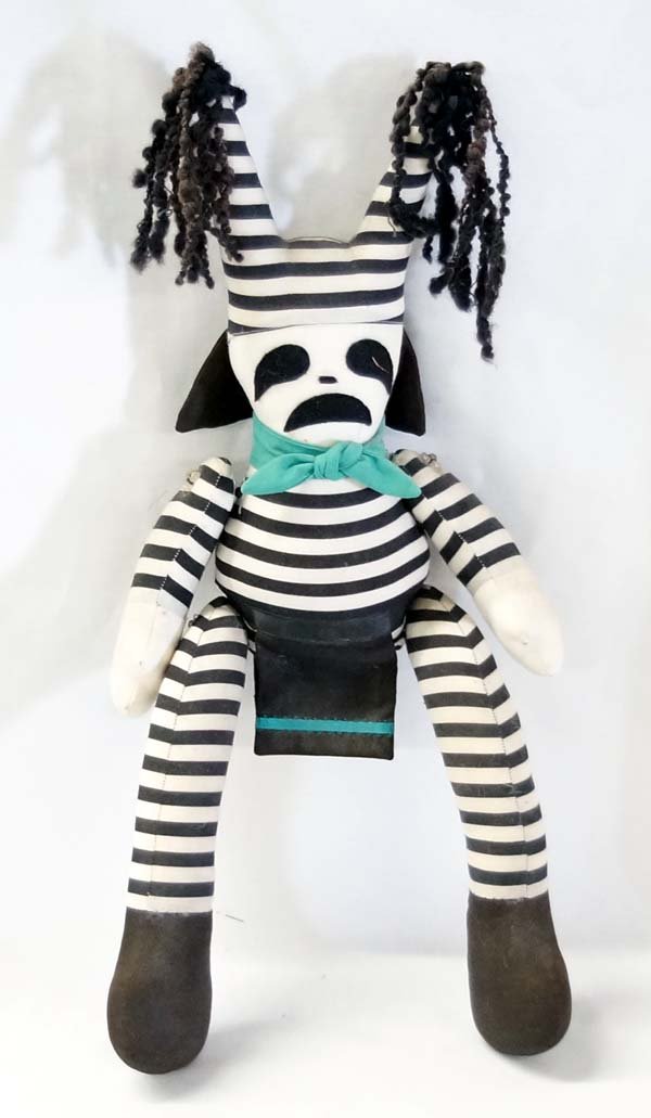 Contemporary Zuni Koshare Clown Cloth Doll (1 of 2)