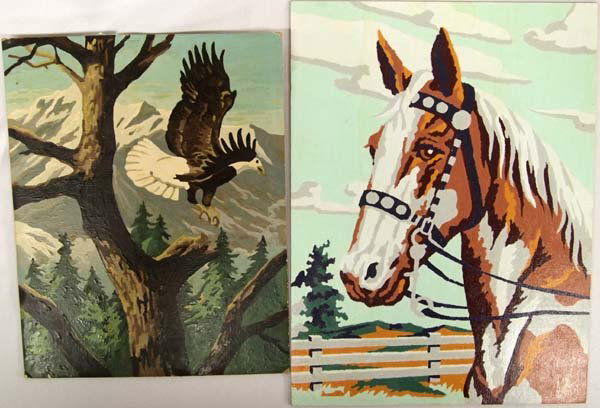 2 Vintage Original Paint by Number Paintings (1 of 3)