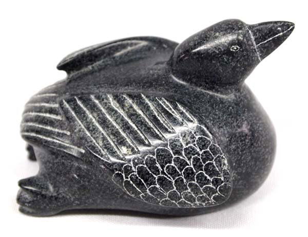 Canadian Inuit Carved Stone Bird by Semeonie (1 of 4)