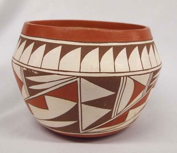 Native American Acoma Polychrome Pottery Bowl (1 of 4)