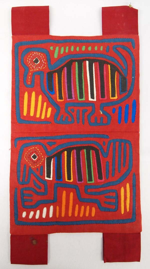 San Blas Island Kuna Indian Mola Textile: San Blas Island Kuna Indian Mola Textile, measures 16''L x 7.75''W, ''The Guna, also known as Kuna or Cuna, are an indigenous people of Panama and Colombia.''