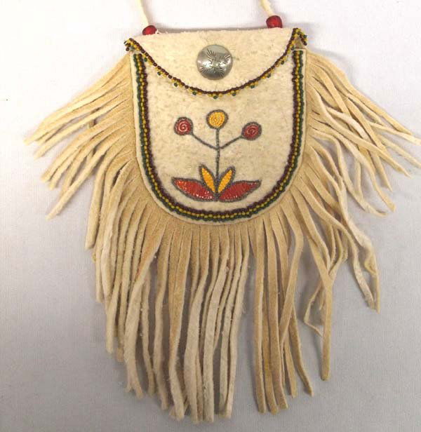 Plains Indian Doeskin & Porcupine Quill Pouch (1 of 2)