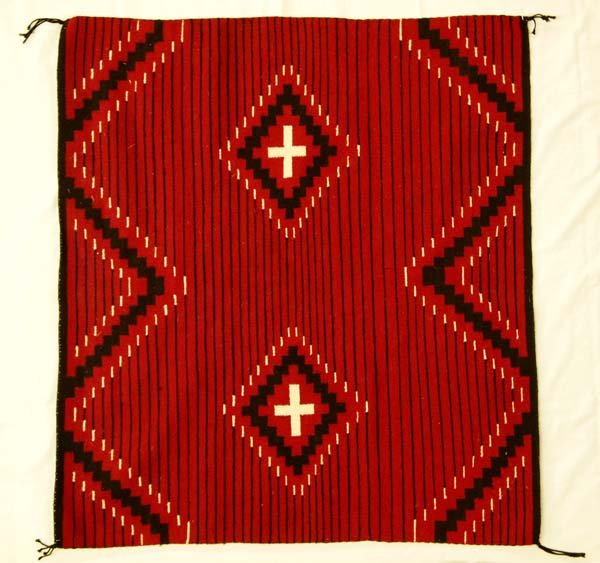 1970 Navajo Chief's Wool Textile Blanket (1 of 3)