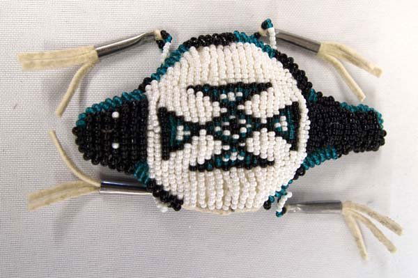 Zuni Beaded Turtle Fetish. (1 of 2)