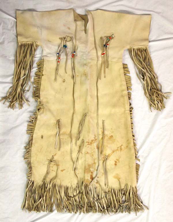 Native American Navajo Fringed Doeskin Dress (1 of 5)