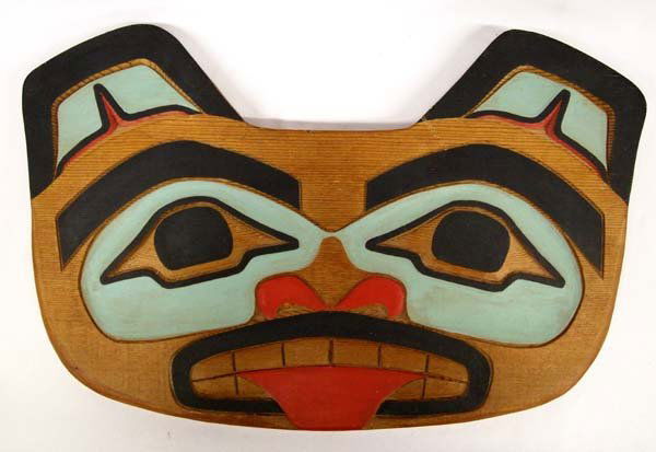 1980 Northwest Coast Carved Wood Plaque by J. Lyn (1 of 2)