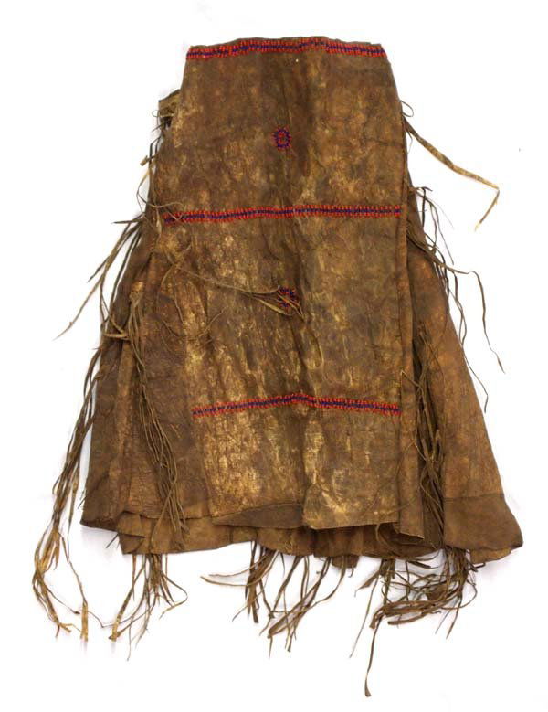 Antique Plains Indian Beaded Leather Skirt (1 of 3)