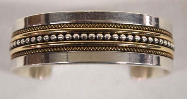 Navajo 12K Gold Filled and Silver Cuff Bracelet (1 of 4)