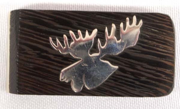 Moose Head Money Clip: Moose Head Money Clip. Measures 2''L x 1''W.