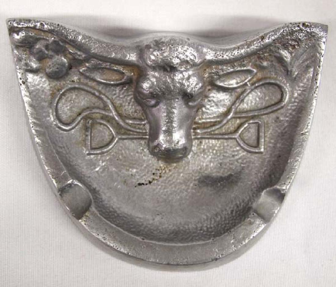 Metal Bullshead Ashtray, 5''L, $6.50 S&H: Vintage Metal Bullshead Ashtray, 5''L, $6.50 S&H