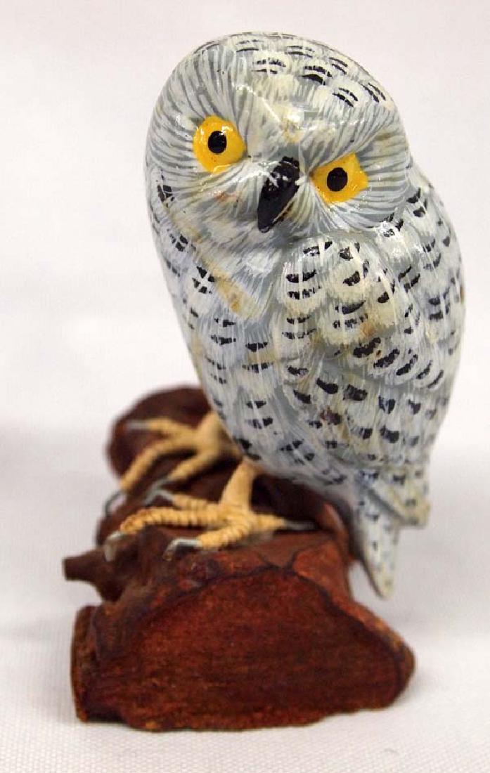 Carved Wood Owl Figurine, 4'', $6.50 S&H: Carved Wood Owl Figurine, 4'', $6.50 S&H