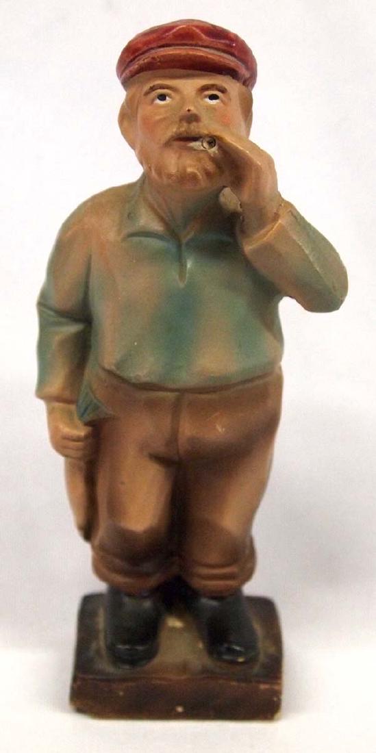 Irish Carved Wood Fisherman, 7'', $6.50 S&H: Irish Carved Wood Fisherman, 7'', $6.50 S&H