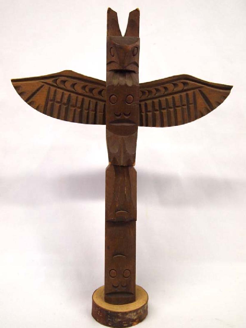 Carved Wood Totem Pole, 14''L, $6.50 S&H: Carved Wood Totem Pole, 14''L, $6.50 S&H