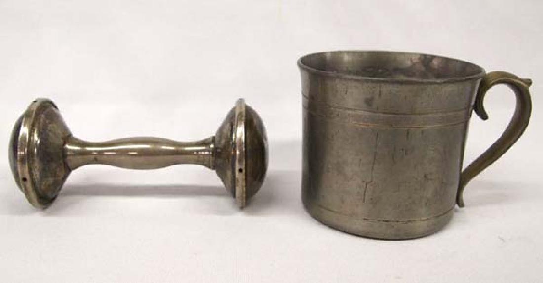Pewter Cup & SP Rattle, 5''Rattle, $6.50 S&H (1 of 2)