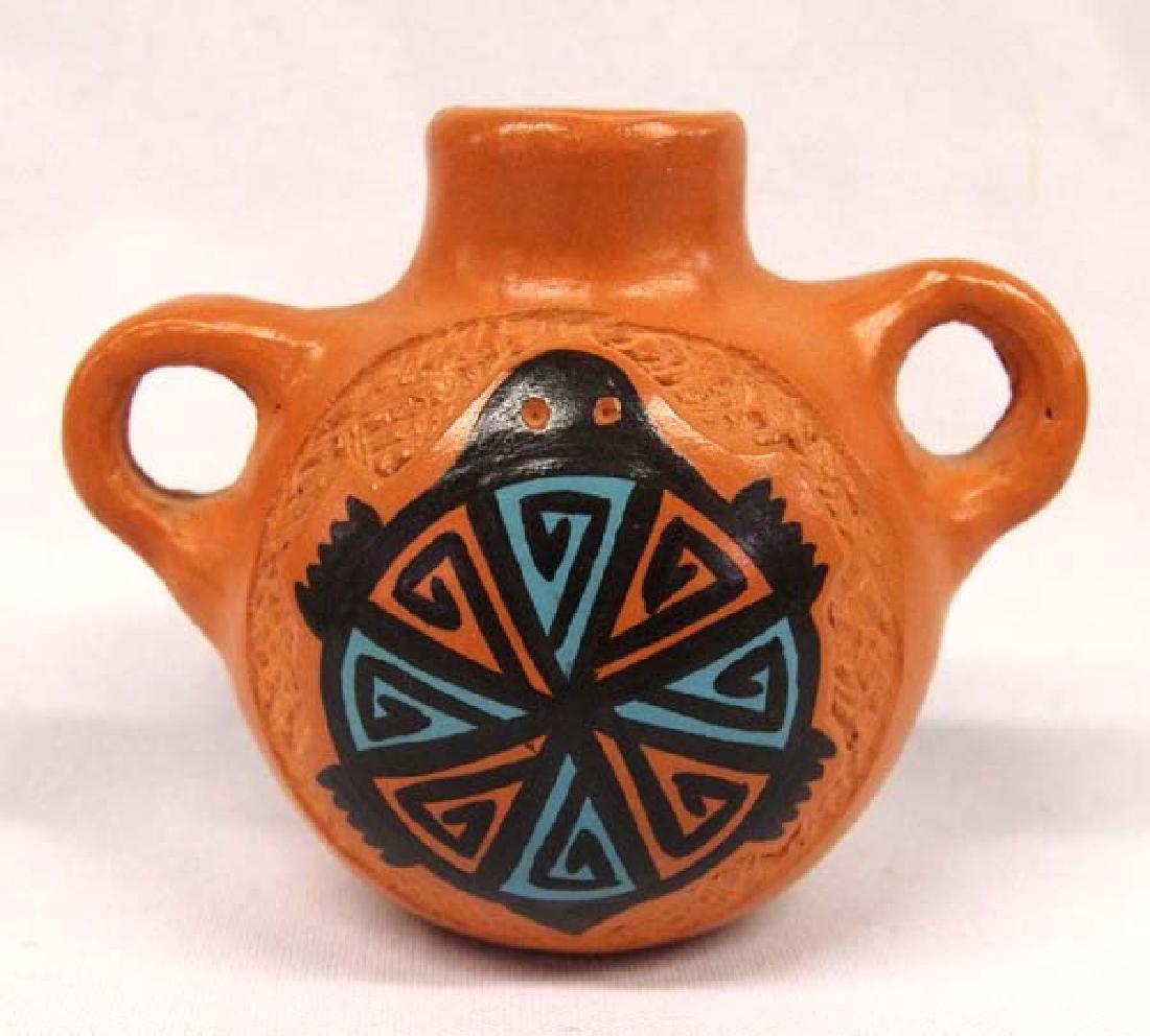 Acoma Pottery Canteen, 3''H, $6.50 S&H: Native American Acoma Pueblo Pottery Canteen, 3''H, $6.50 S&H