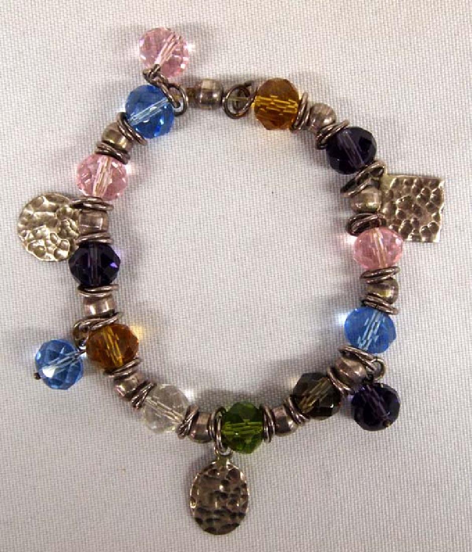 Sterling Gemstone Bracelet, Adjustable, $6.50 S&H: Sterling Gemstone Bracelet, Adjustable, $6.50 S&H