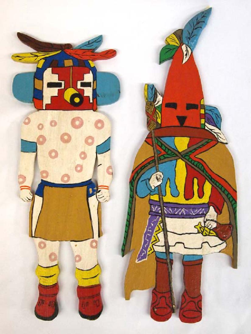 Two 1973 Wood Cut Hand Painted Kachinas, Angie (1 of 5)