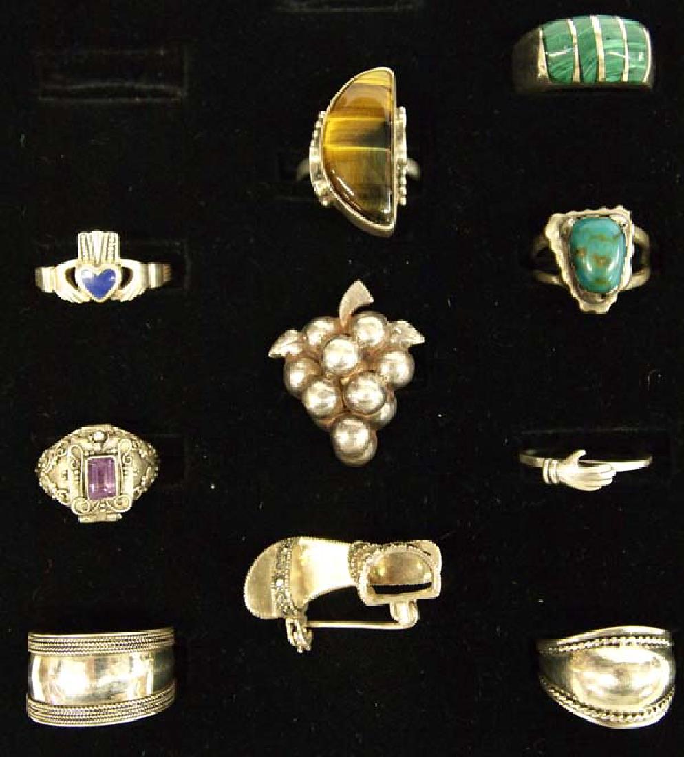 10 Pieces of Sterling Silver Jewelry (1 of 4)