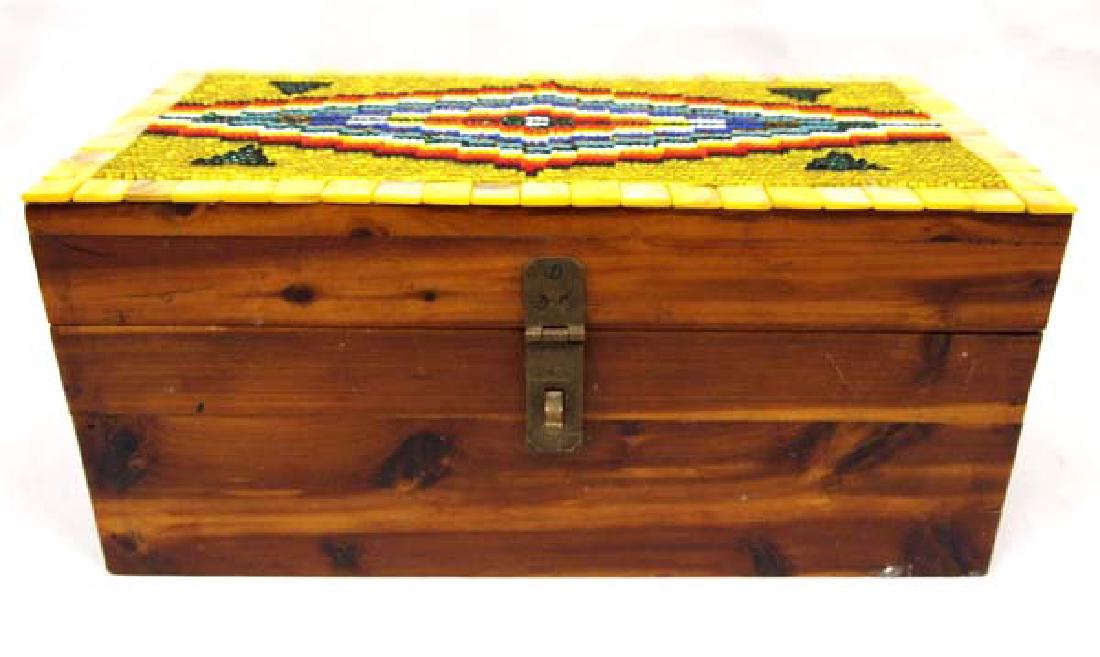 Hand Beaded Cedar Box by Kathy Kills Thunder (1 of 4)