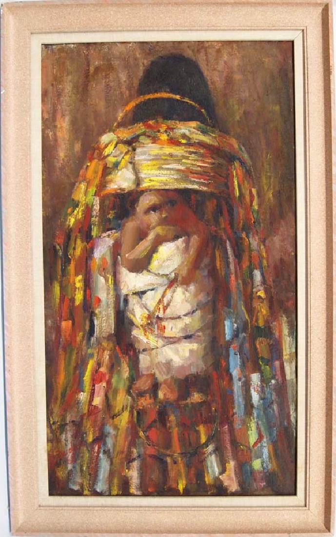 Original Oil of Apache Child in Cradleboard (1 of 4)