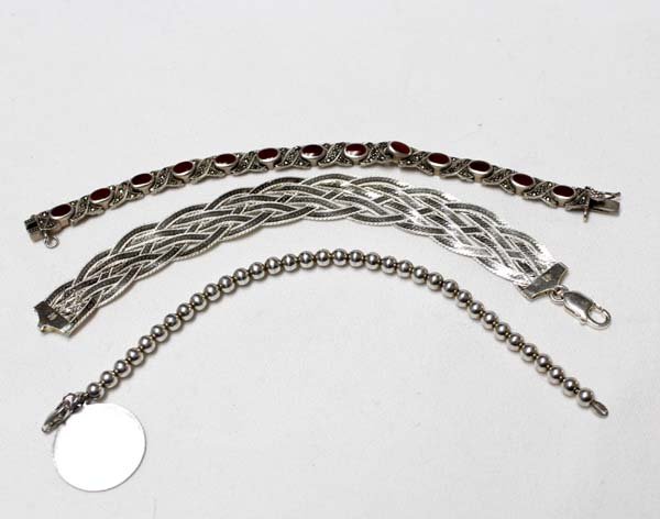3 Sterling Silver Bracelets (1 of 6)