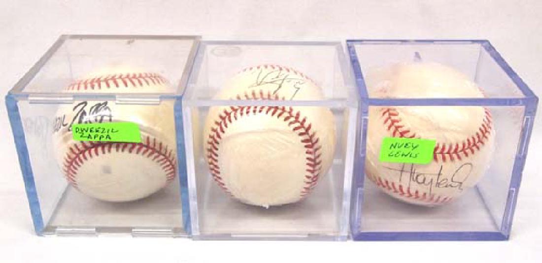 3 Signed Rawlings Baseballs by Rock Stars (1 of 4)