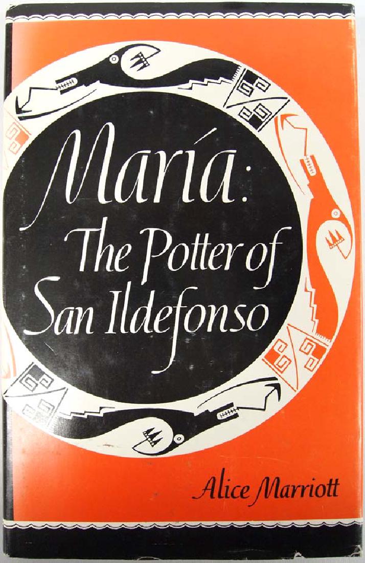 Maria: The Potter of San Ildefonso, Alice Marriott: Maria: The Potter of San Ildefonso by Alice Marriott, hardback book c. 1976 University of Oklahoma Press, Norman, there is a handwritten message inside of the book, comes in original book jacket