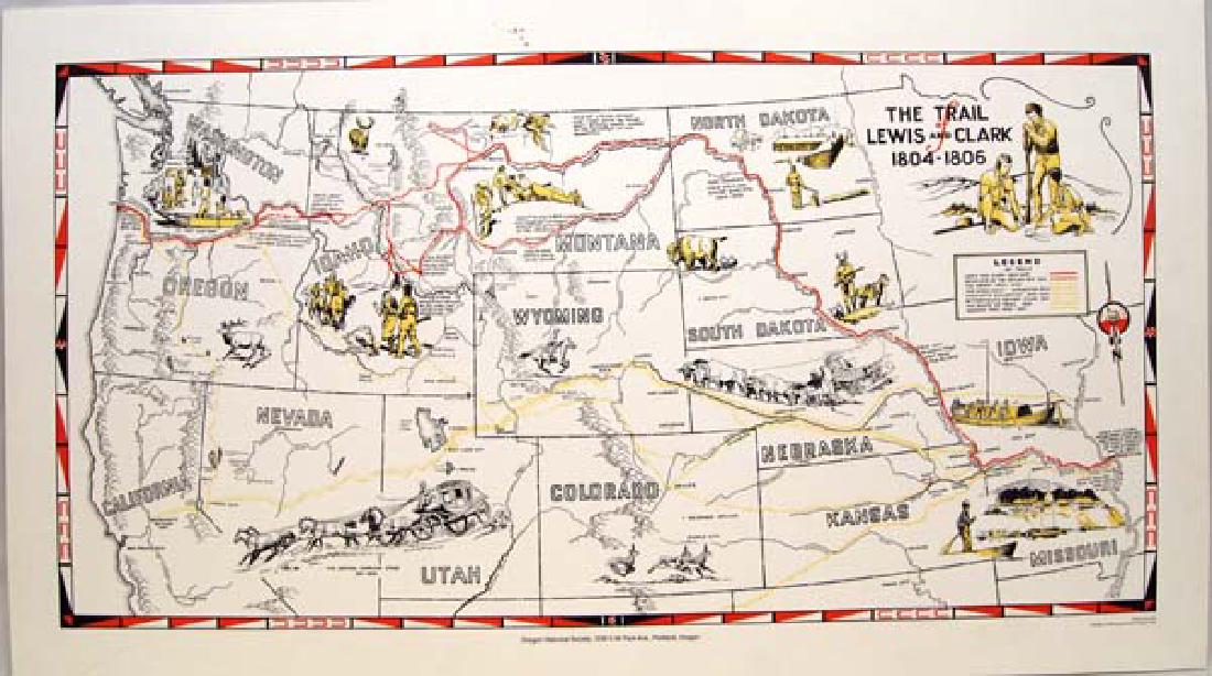Oregon Historical Society Lewis & Clark Trail Map (1 of 5)
