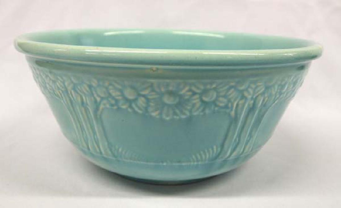 1930s Vintage Aqua Homer Laughlin Mixing Bowl (1 of 3)