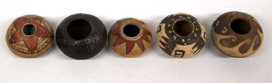5 Mexican Mata Ortiz Miniature Pottery Jars (1 of 4)