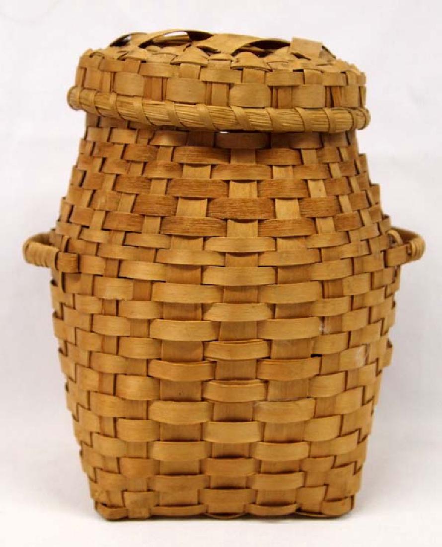 Native American Penobscot Porcupine Design Basket (1 of 3)