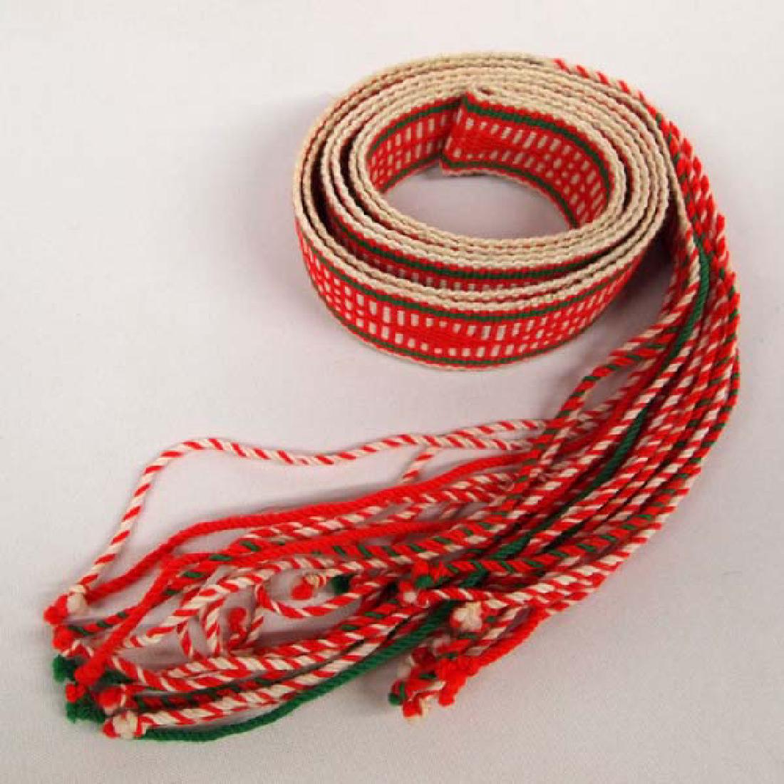 Navajo Finger Weave Fringed Dance Sash (1 of 2)