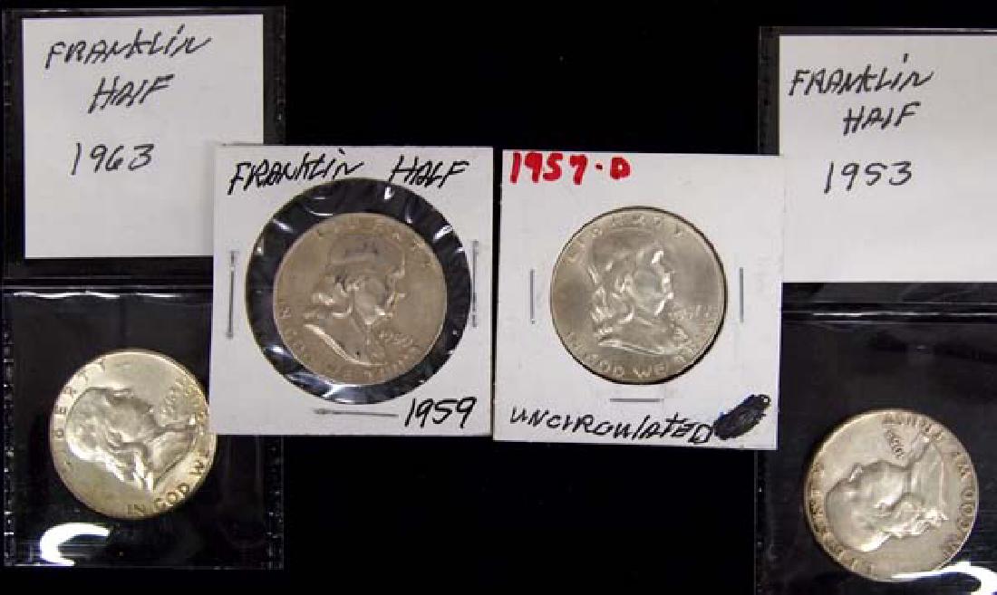 4 Ben Franklin Half Dollars (1 of 4)