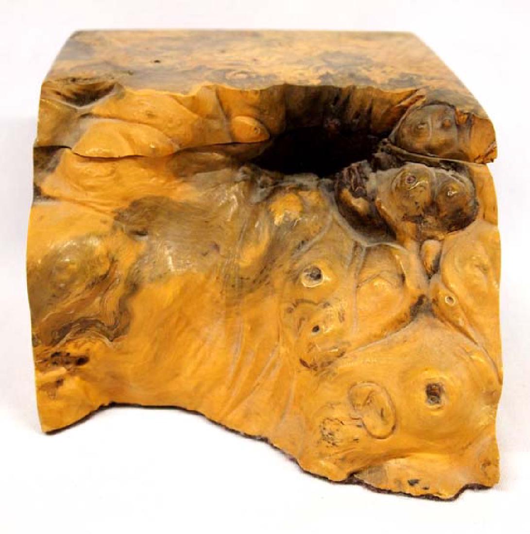 Artisan Crafted Wood Burl Lidded Box (1 of 4)