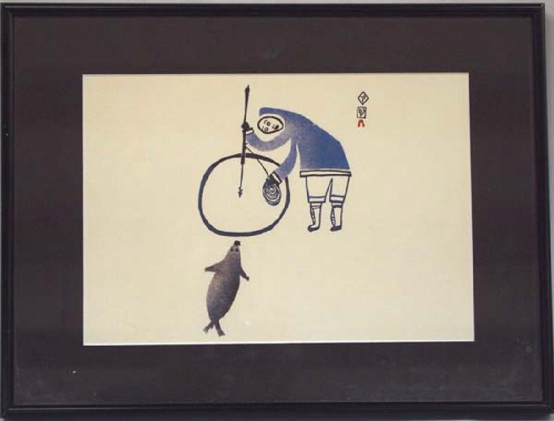 Canadian Inuit Man Wanting a Seal by Lucy Qinnuayuak (1 of 4)