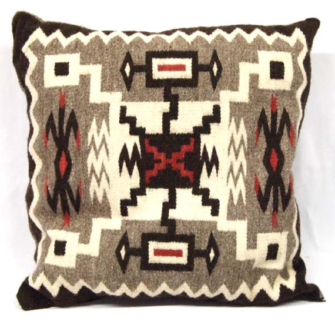 Hand Woven Storm Pattern Wool Pillow: Beautiful Hand Woven Storm Pattern Wool Pillow, measures 16'' square, zippered closure, gorgeous colors