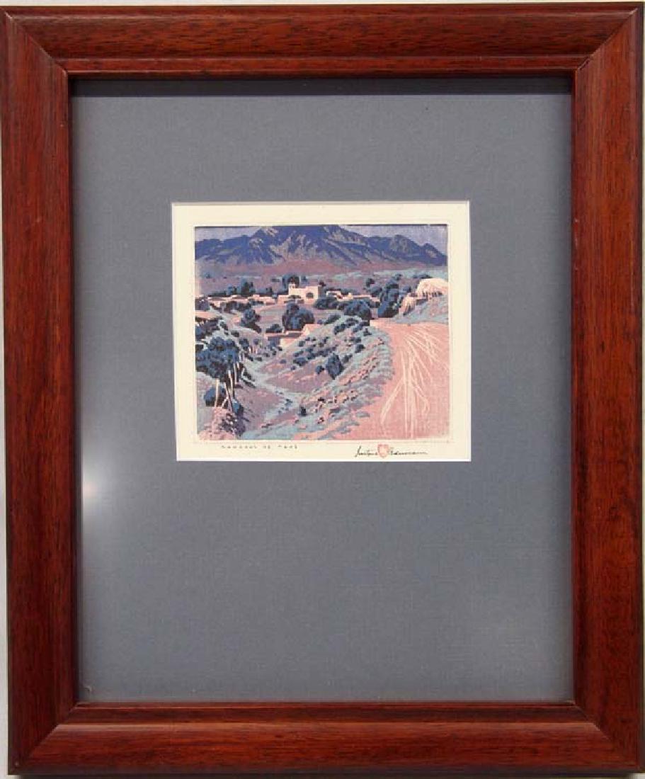 Gustave Baumann Print Ranchos de Taos (1 of 4)