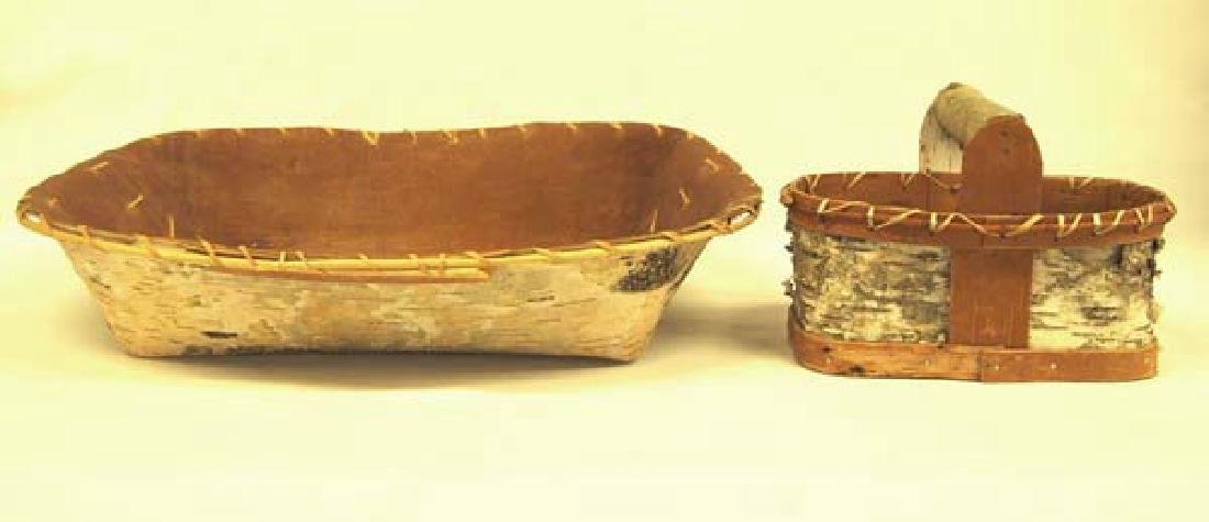 2 Native American Chippewa Birch Bark Baskets (1 of 6)
