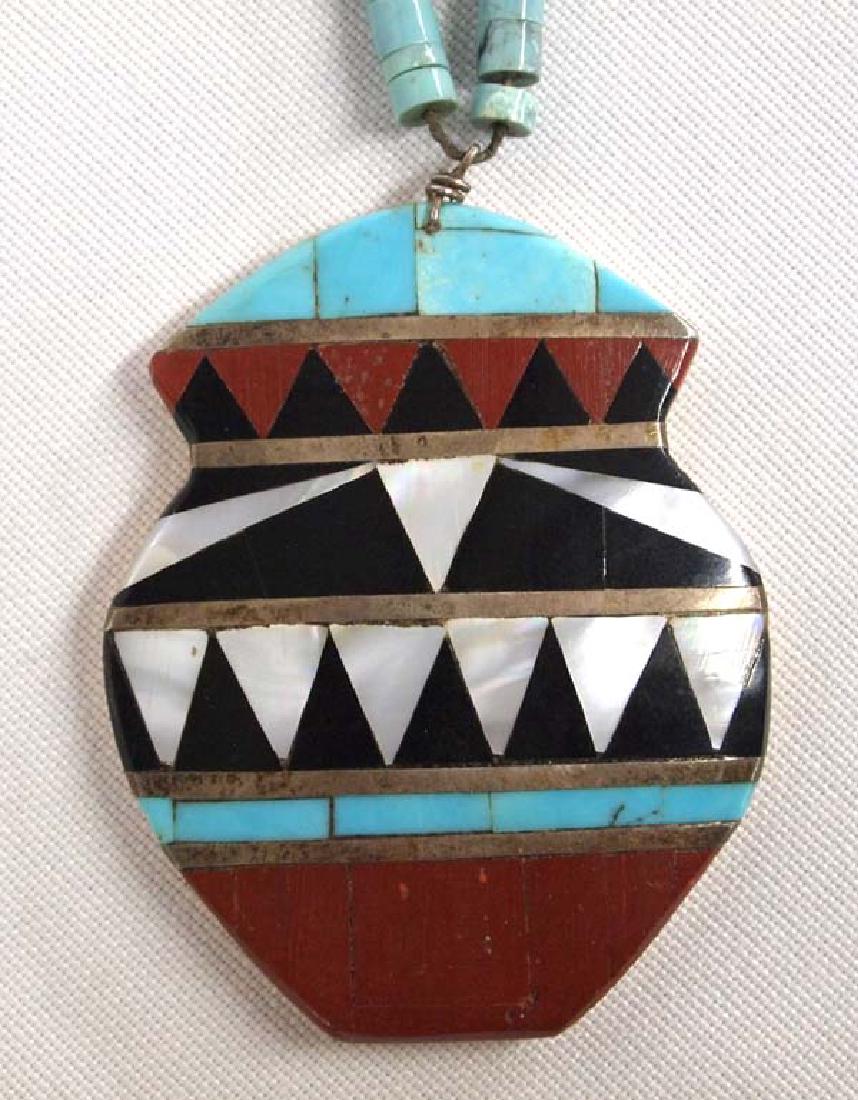 Santo Domingo Inlay Pendant Necklace (1 of 4)