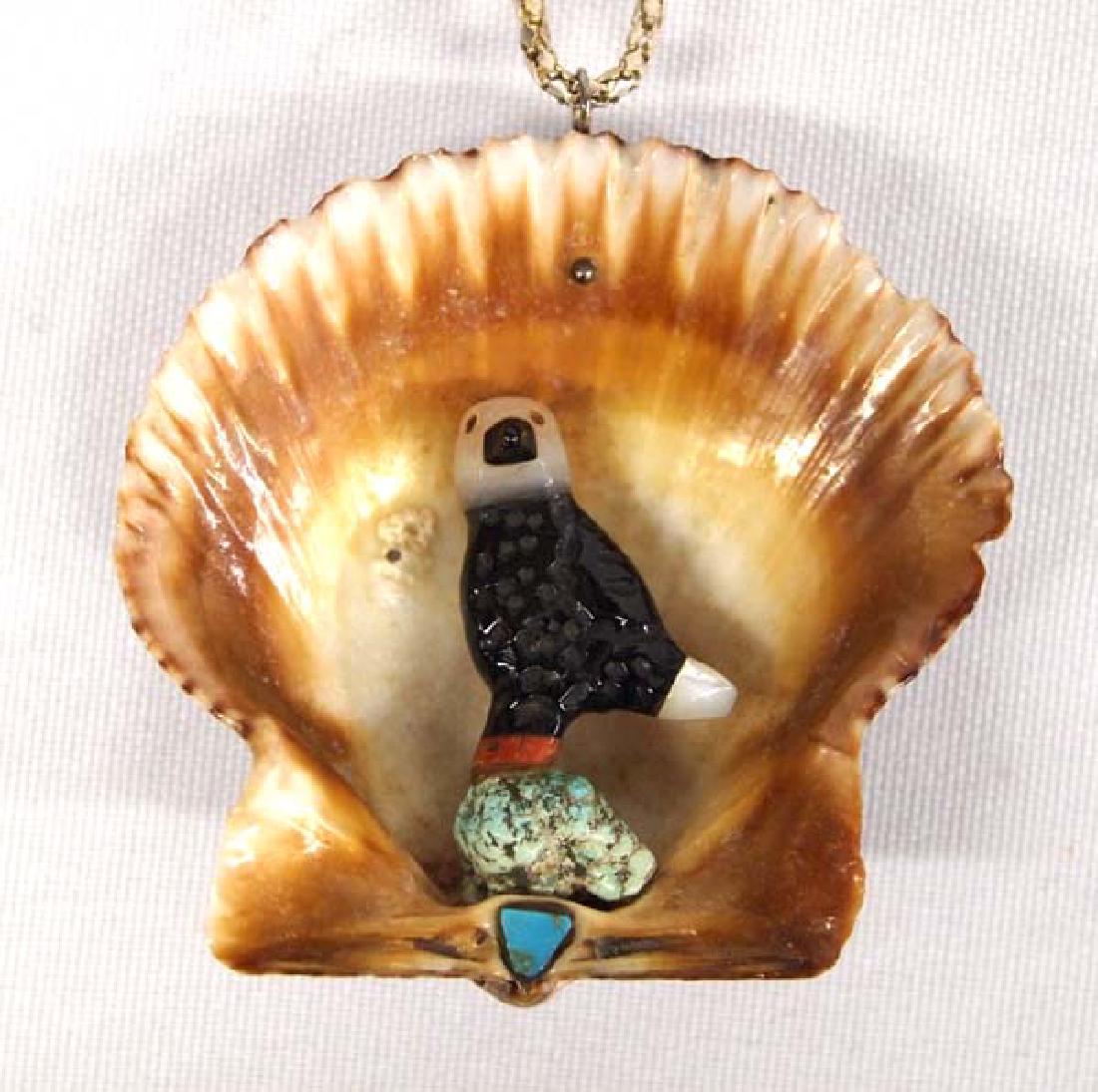 1960 Santo Domingo Eagle Fetish Shell Necklace (1 of 3)